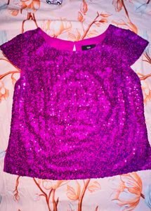 Sparkling Purplish Pink Sequin Top