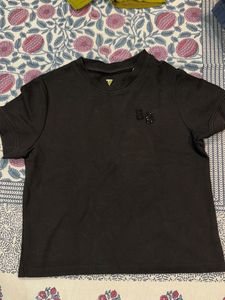 Classic Black Embellished T-Shirt