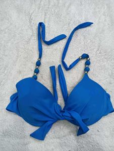 Blue Beaded Bikini 🇦🇮Top