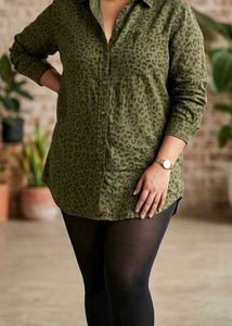Olive green M&S cotton shirt