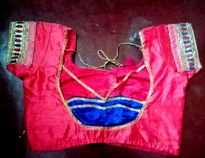 Ethnic Blouse - Pink & Blue