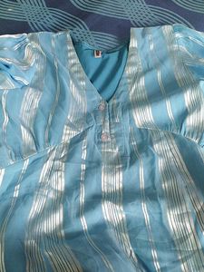Stylish Blue Striped Kurta
