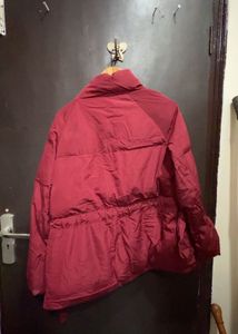 Maroon Puffer Jacket