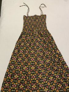 Boho Floral Smocked Maxi Dress