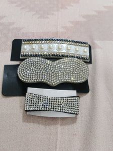 3  sparkling stone Hair Clips Se