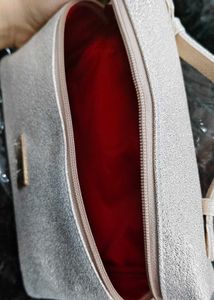 Mac Sparkly Silver Cosmetic Bag