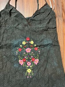 Brown Elle Net Dress