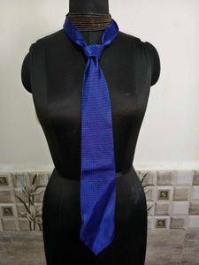 Classic Blue Microdot Silk Tie