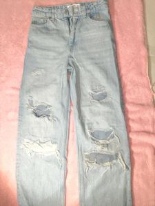 Light Wash Distressed Jeans
