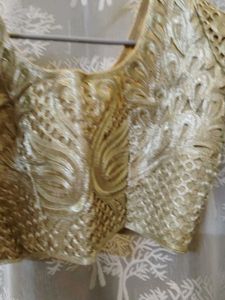 Elegant Gold Embroidered Blouse