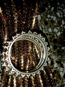 Elegant Gold and Maroon Bangles Set