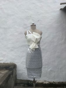 Sparkling Sequined One-Shoulder Dress