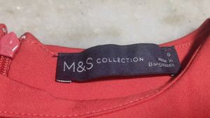 M&amp;S Coral Short Sleeve Crew Neck Top LR-81