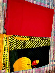 Vibrant Printed Saree 1+1 offer