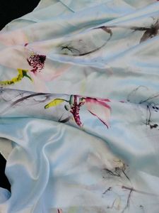 Light Blue Silk/satin Feeling Dupatta