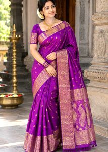 new silk saree with blouse free