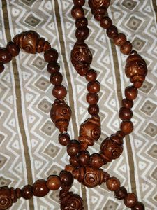 Wooden Beaded Necklace &amp; Earring Set