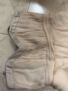 shimmery nude dress