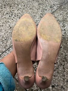 Pink kitten heels