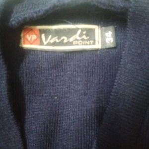Sleeveless Navy Blue Sweater For Kids
