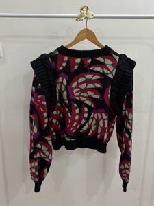FARM RIO  Banana Dots Pullover Sweater