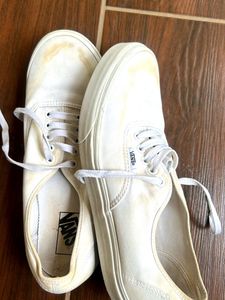 Vans White Canvas Sneakers