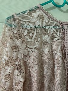 Pink Lace Mini Dress