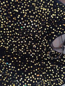 Sparkling Black Sequin Padded Blouse