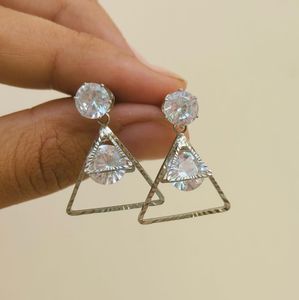 Geometric Crystal Drop Earrings