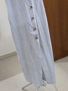 Trf collection Striped Button-Up Midi Dress