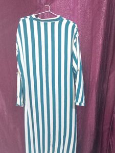 Striped Button-Down Tunic Top