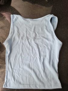 Light Blue Ribbed Tank Top