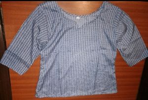 Blue Patterned Top Women's ❇️🍥✨