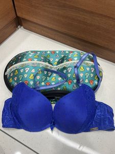 Pierre Cardin paris padded Blue Bra