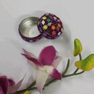 Blue Beaded Kumkum//Trinket Boxes (6 pcs)