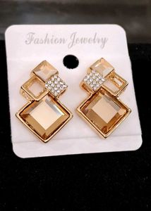 Geometric Gold Toned Earrings