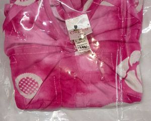 Vibrant Pink western Floral Print Kurta adjustable