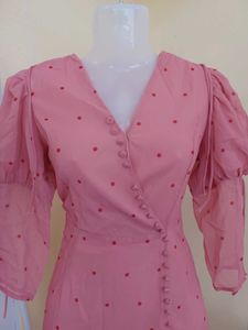 Cute Pink Polka Dot Dress