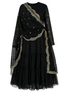 Elegant Black Kurta Set with Dupatta