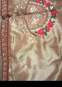 Designer Embroidered Saree with Blouse