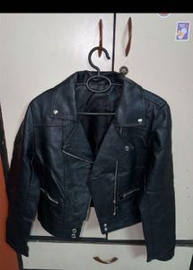 Black Faux Leather Moto Jacket