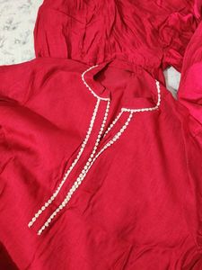 Vibrant Dark Pink Kurta with  Floral design