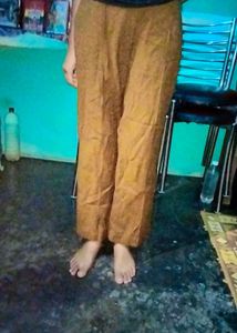 Brown Flare Leg Trousers