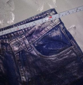 Y2K Denim Metallic Jeans