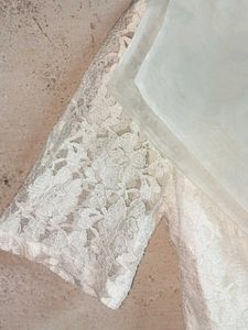 Partywear Elegant Lace Blouse with Overlay