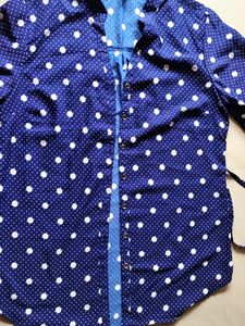 Polka Dot Button-Up Top
