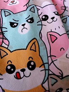 Cute Cat Print Dress