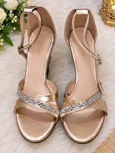 Sparkling Gold Platform Heels