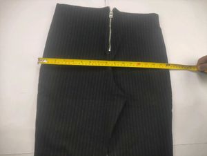 Pinstripe High-Waisted Pants