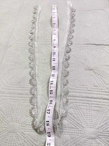 White Lace Border with Stone